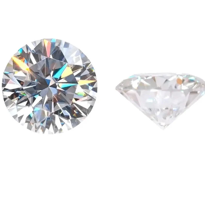 VVS1 White Moissanite Round Cut Stones, Size .80mm to 4.0mm- BUY ONE GET ONE FREE