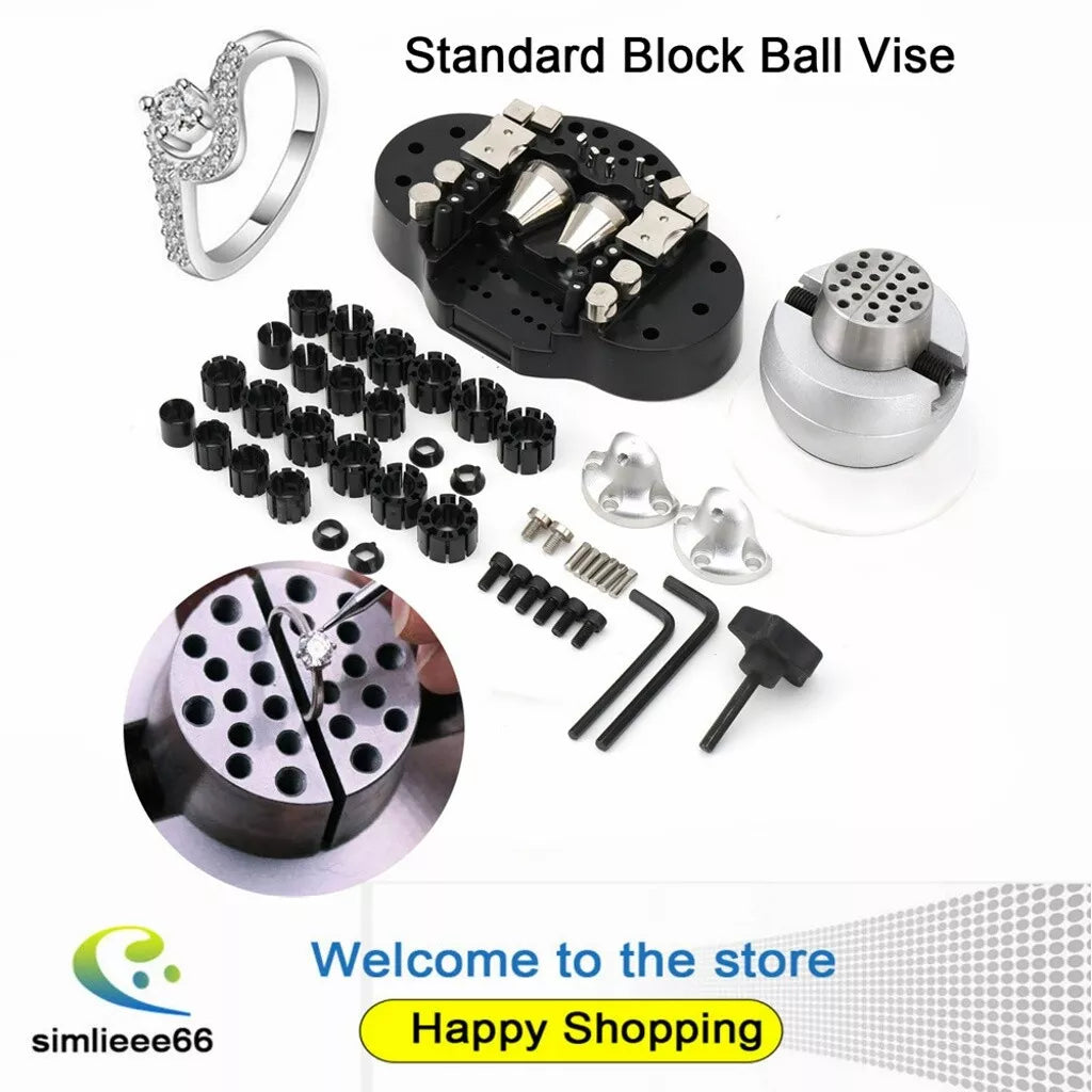 Durable Engraving Diamond Setting Block Jewellers Work Holder Tool Ball Vice with Accessories