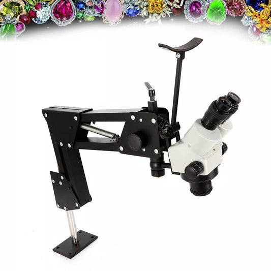 Micro Inlaid Mirror Multi-directional Micro-setting Stereo Zoom Microscope Jewel