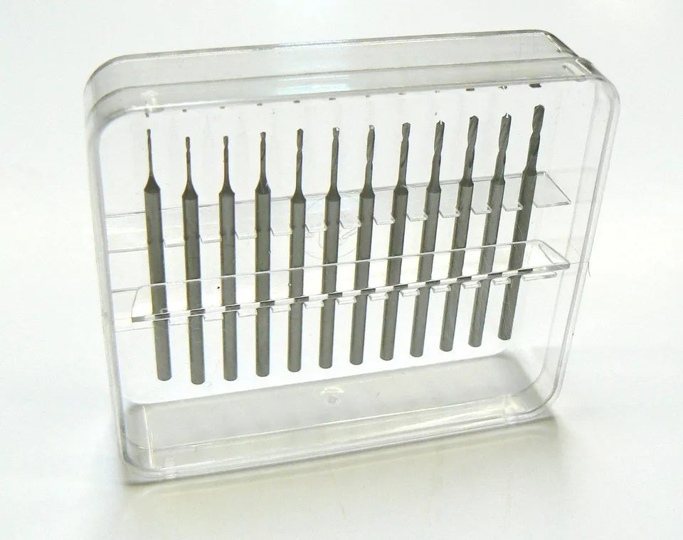 Jewelers Burs Twist Drills 3/32" Shank Fig77 Jewelry Drill Set 12pc