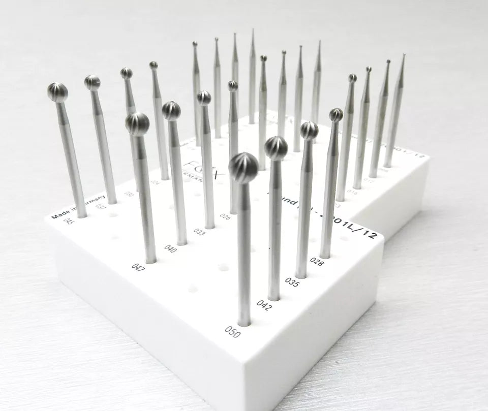 Jewelers Round Ball Burs Jewelry Making Fig 1 Set of 2 Boxes 005-050 24 Pcs FOX